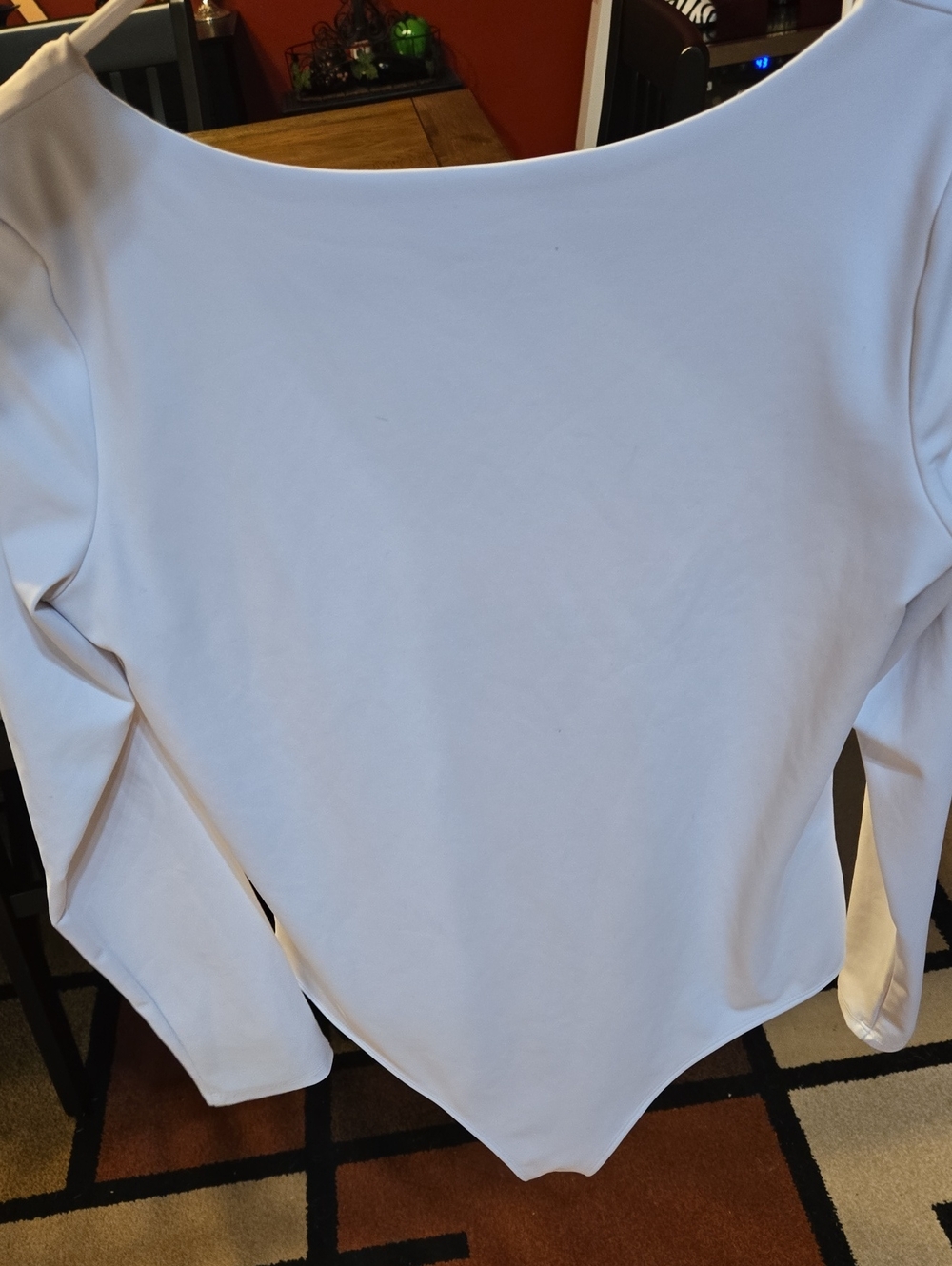 EXPRESS Classic White Women's Boatneck Top One Piece Body Suit